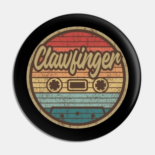 clawfinger cassette retro circle Pin