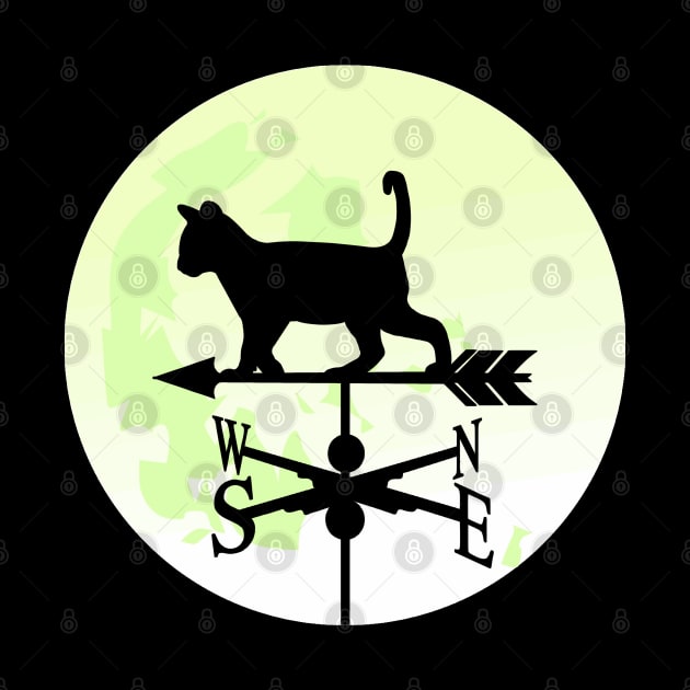 Cat Moon Weathervane by Nuletto