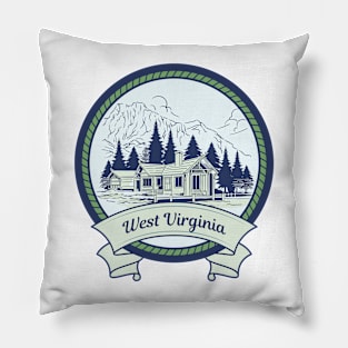 West Virginia Mountains Pillow