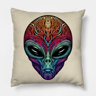 Neon Alien Vibes Pillow