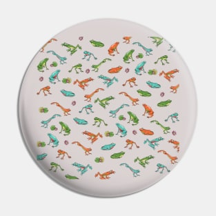 Colorful Frog Pattern Pin