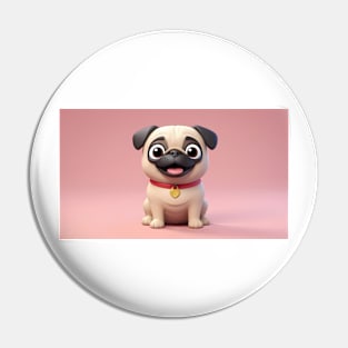 Pug Dog Smiles Pin