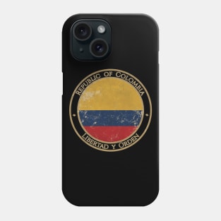 Vintage Republic of Colombia USA South America United States Flag Phone Case