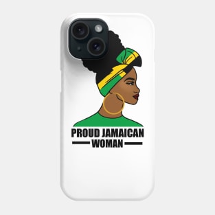 Proud Afro Jamaican Woman, Jamaica Flag Phone Case