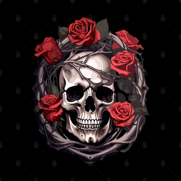 Skull And Roses by DesginsDone