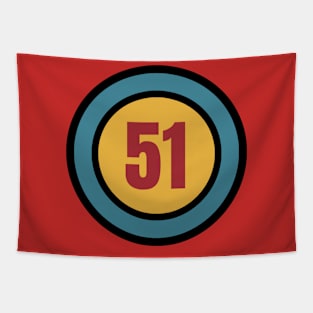 The Number 51 - fifty one - fifty first - 51st Tapestry