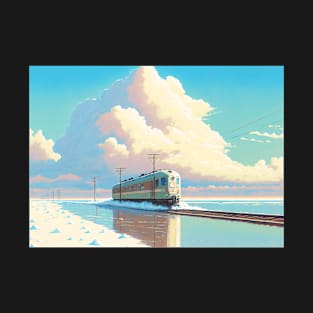 Retro Anime Style Old Japanese Train T-Shirt