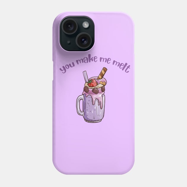 You make me melt - Ice cream lovers Phone Case by Clicky Commons