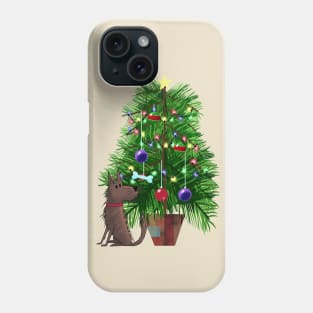 The Shaggy Dog and the Christmas Tree Phone Case