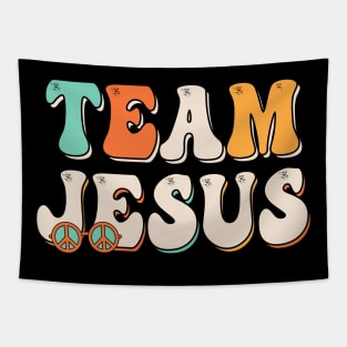 Team Jesus Retro Christian Tapestry