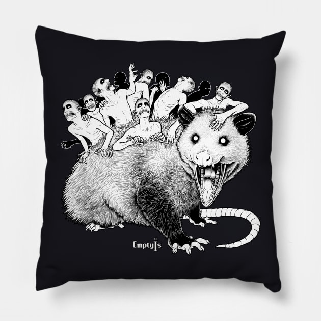 Opossum Pillow by EmptyIs