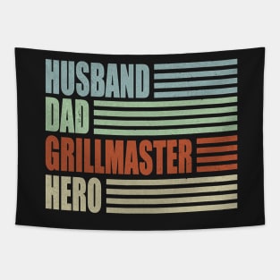 Husband Dad Grillmaster Hero Father's Day Tapestry