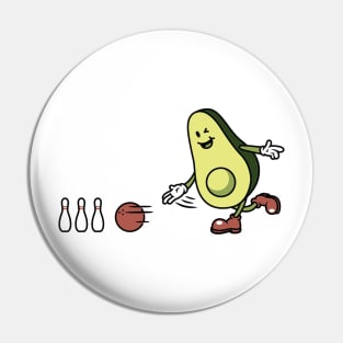Avocado Playing Bowling Pin