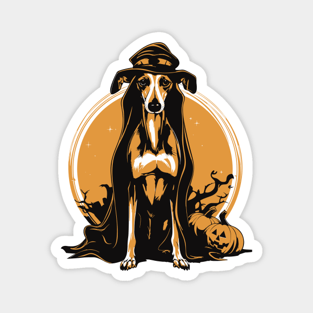 Halloween Galgo Espanol Greyhound Spanish Magnet by Piggy Boxer