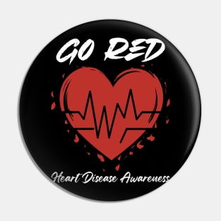 Go Red Heart Disease Awareness Pin