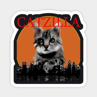 Catzilla t-shirt Magnet