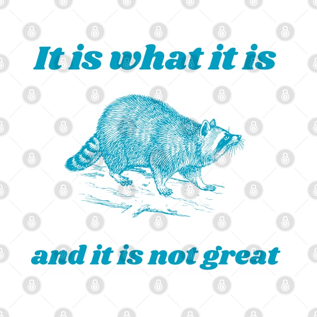 It Is What It Is And It Is Not Great Funny Raccoon by KC Crafts & Creations