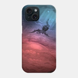 High Resolution Gustave Doré Illustration The Fall of Satan Tinted Phone Case