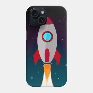 Flying Space Rocket Phone Case