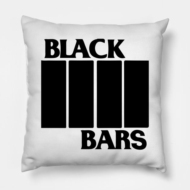 Black Bars Pillow by Producer