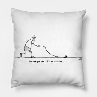 flatten the curve Pillow