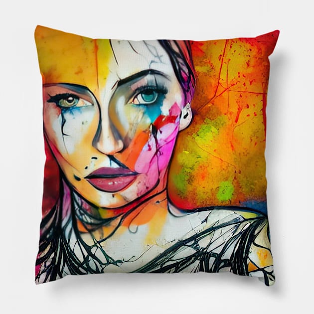 Adorable fashionista influencer Pillow by Spaidox