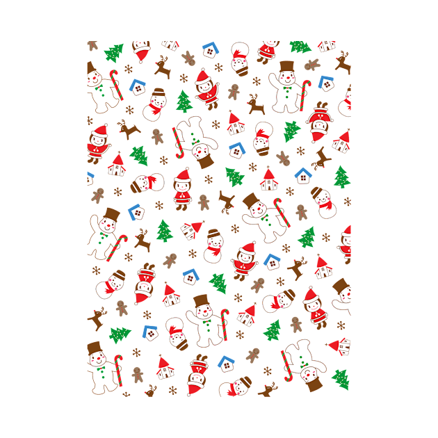 Cute Christmas Pattern by Honu Art Studio