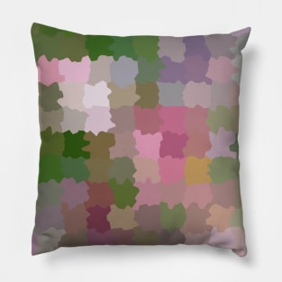 Blur Mosaic of Lovely Flowers Pillow