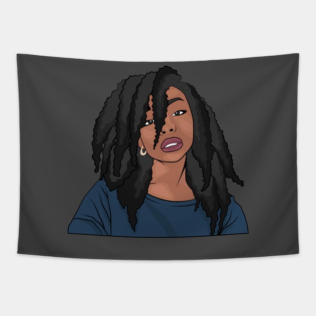 Thick and Kinky Natural Hair Tapestry by NaturallyBlack