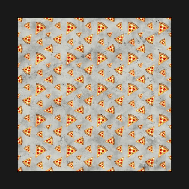 Cool pizza slices vintage gray pattern by PLdesign