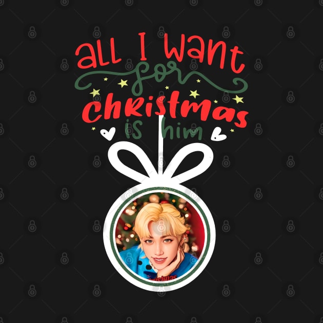 Stray Kids Felix Fan art - All I want for Christmas is Felix by ArtFulArts