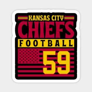 Kansas City Chiefs 1959 American Flag Football Magnet