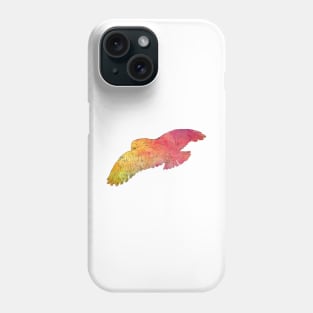 Cute Vintage Owl Illustration with bright watercolour look Phone Case