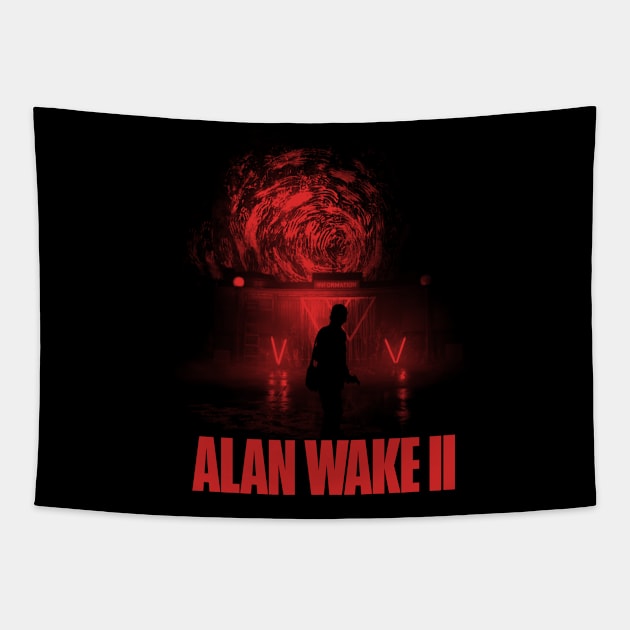 ALAN WAKE 2 - WELCOME TO THE DARK PLACE Tapestry by jorgejebraws