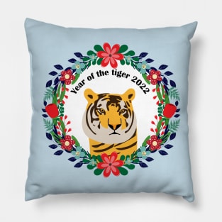 Year of the tiger 2022 - flowers Pillow