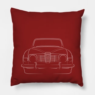 Saab 96 - front stencil, white Pillow