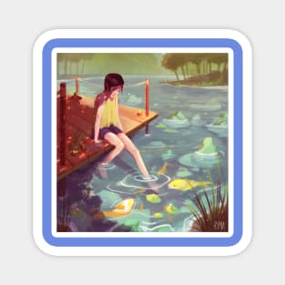 Pond Girl Magnet