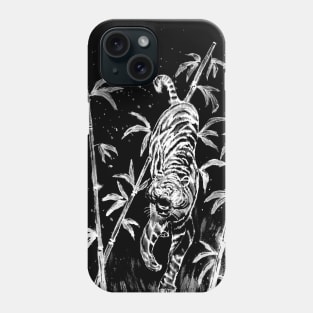 White Lines Tiger and Bamboo Phone Case