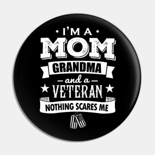 Mom Grandma Veteran Pin