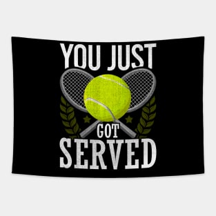 You Just Got Served Tennis Racket Serve Tapestry