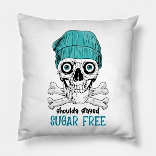 Sugar Free Skull Pillow