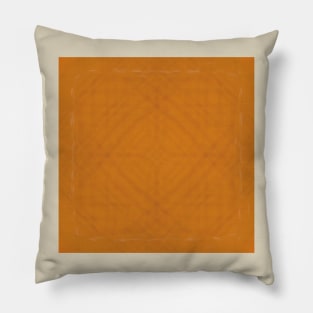 "Warm Embrace Pattern Orange Rounded Patterned Art" Pillow