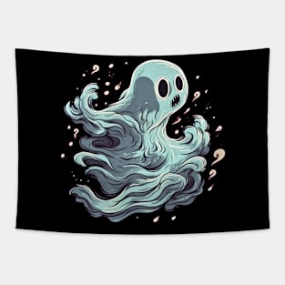 Eerie Halloween Ghoul Art - Spooky Season Delight Tapestry