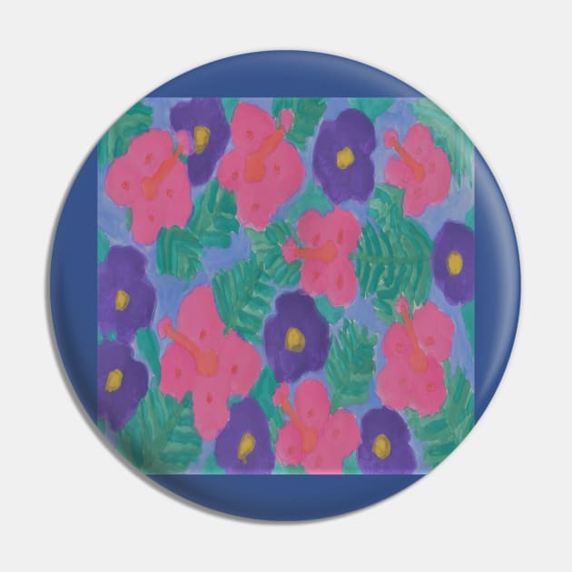 Dreamy Hibiscus Watercolor Print Pin by DanielleGensler