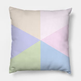 Abstract Triangle of Soft Pastel Colors Pillow