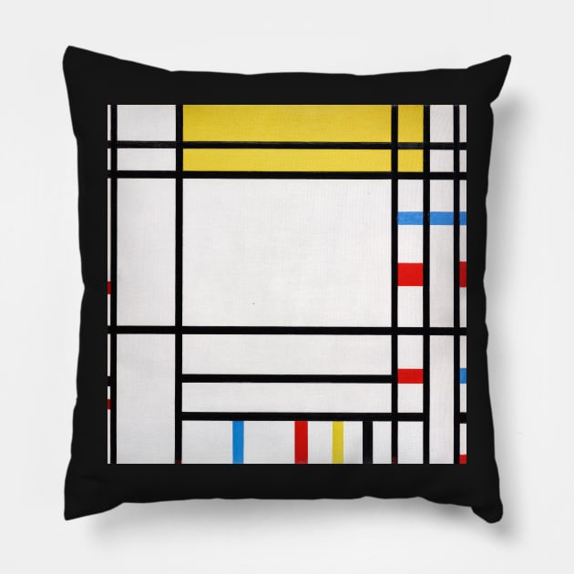 Place de la Concorde by Piet Mondrian Pillow by MurellosArt