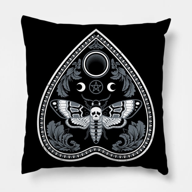 Deaths Head Moth - Goth Grunge Witchcore - Planchette Pillow by Nemons