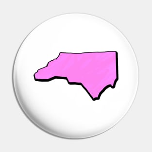 Pink North Carolina Outline Pin