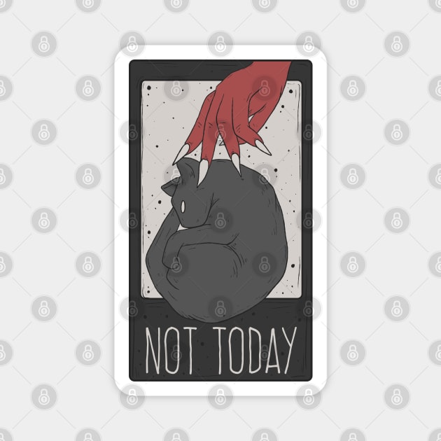 Not today, Satan! Magnet by Jess Adams