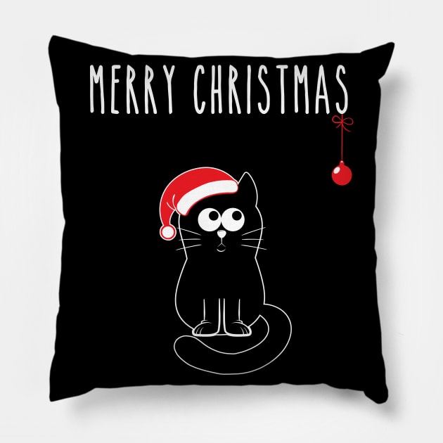 Quarantine Christmas Cat Pillow by MulletHappens